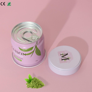 Personalizado vacío 30g aluminio Rosa Matcha lata respetuoso con el medio ambiente hermético Matcha té café en polvo embalaje Metal redondo Matcha lata - Product Image 6
