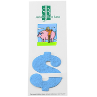 Marque-page en forme de dollar personnalisé avec logo, planteable, pour la prospérité et la richesse, cadeau promotionnel écologique