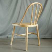 Chaise de salle à manger en rotin véritable en bois massif nordique moderne de luxe pour meubles de maison pour salle à manger