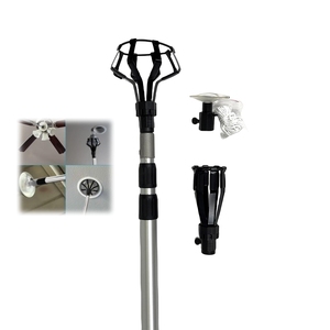 Kit <span class=keywords><strong>de</strong></span> poste telescópico <span class=keywords><strong>de</strong></span> aluminio Qiyun, cambiador <span class=keywords><strong>de</strong></span> bombilla para techos altos, herramienta <span class=keywords><strong>de</strong></span> extracción <span class=keywords><strong>de</strong></span> bombilla orientada hacia arriba, Material plástico metálico - Product Image 2