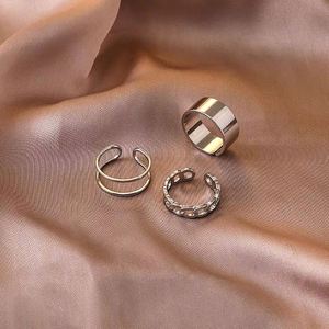 Bague ajustable à doigt ouvert pour femme, style hip-hop, minimaliste, de niche, japonaise, personnalisée - Product Image 2