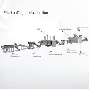 Ligne automatique de traitement des aliments soufflés pour pâtes frites 200 kg/h à usage domestique avec moteur pour la farine de blé et les collations - Product Image 5
