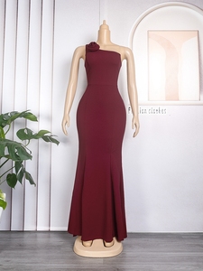 African Mermaid <strong>Bridesmaids</strong> <strong>Dress</strong> Long <strong>Gold</strong> Black Girl Wedding Guests Prom <strong>Dress</strong> One Shoulder Split Leg Wedding Party <strong>Dress</strong> - Product Image 6