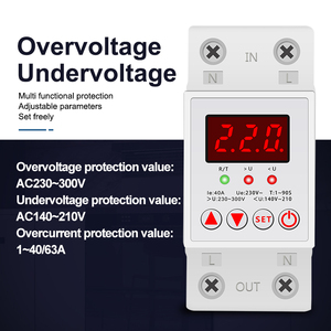 YHAVP-1 de rail Din Courant de surtension réglable 40A 63A 220V 230V Protection contre les surtensions Relais Protection contre les surtensions - Product Image 3