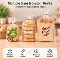 Sacs d'emballage alimentaire personnalisés en gros, en BOPP transparent, pour pain, baguette, pâtisserie, boulangerie