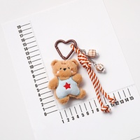 Llavero de peluche de panda de dibujos animados, colgante de oso con borla, decoración de bolso, regalo para pareja de conejos y mejores amigos
