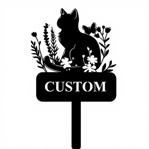 GG - Adorno Conmemorativo Personalizado para Mascotas, de Acero, Impermeable, Estilo Art Deco y Tradicional, Forma <span class=keywords><strong>Irregular</strong></span>, para Jardín, Exteriores y Cementerio - Product Image 3