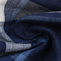 Tissu matelassé populaire en lin et coton à carreaux tissés, imprimé sur mesure, pour veste en jean, tissu à carreaux teint en fil INDIGO