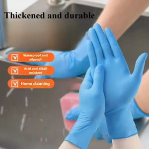 Boîte de 100 lingettes jetables multifonctionnelles, imperméables, sans poudre, bleu-noir, pour le nettoyage de la cuisine - Product Image 4