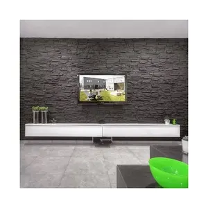 Faux soft stone acrylic solid surface sheet modified clay material natural flexible stone tile PU wall exterior