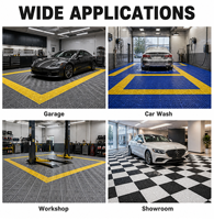 Dalles de sol emboîtables en PP durables, antidérapantes, avec drainage, pour lavage de voitures, installation facile, revêtement de sol de garage pour atelier de detailing
