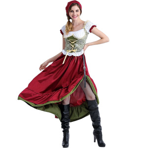 Yi Xiaoyi - Disfraz de fiesta de la cerveza para mujer, traje de fiesta de estilo alemán, vestido de poliéster - Product Image 3