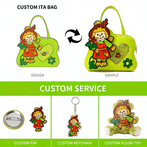 กระเป๋า Ita Bag แบบกำหนดเอง OEM ตามแบบฉบับลูกค้า กระเป๋า Ita Bag สีเหลือง bts กระเป๋าถือพรีเมียม สายโซ่โลหะ - Product Image 2