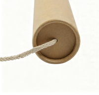 Boîte d'emballage cylindrique en papier kraft personnalisée avec cordon de serrage pour affiche, encens, impression artistique