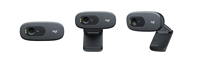 Logi-tech WEBcam HD C270 berkabel USB, mikrofon bawaan untuk kantor HD 720p 30 FPS untuk kamera konferensi Video Web PC