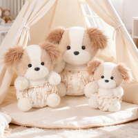 Peluche de chien mignon et moelleux simulée pour la décoration de chambre et de maison, jouet en peluche adorable, vente en gros disponible