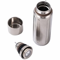 Bouteille Isotherme Portable en Titane Pur avec Couvercle Magnétique, Rainurée, Multicolore, pour Infuseur à Thé et Café, Idéale pour le Bureau ou comme Cadeau d'Affaires