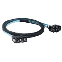 Kabel Data Internal SATA 3.0 7Pin ke 7Pin 6Port Multi Drive 6Gbps Kabel Penyimpanan Server Kecepatan Tinggi L=0.5M
