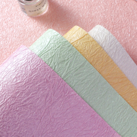Papier d'emballage floral élégant à texture de pierre nacrée, papier spécial épais, emballage floral scintillant pour bouquets de boutique