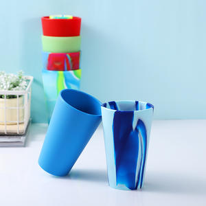 Silicone <b>Reusable</b> Coffee <b>Mugs</b> Handle Microwavable and Dishwasher Safe Unbreakable Camping Drinkware for Direct Drinking - Product Image 3