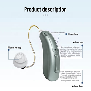Fabricant d'audiomètre Appareil auditif rechargeable Ric 16 canaux Bte Prothèse auditive pour les personnes âgées sourdes Mini aides auditives invisibles - Product Image 3