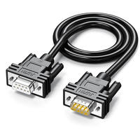 Cable Serial RS232 de 9 Pines, Recto, con Aislamiento de PVC, Macho a Hembra DB9, para Conector de Impresión de Computadora, Módem Null