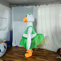 Funtoys Costume de mascotte de canard blanc en peluche personnalisé de bonne qualité avec vêtements pour la promotion des entreprises