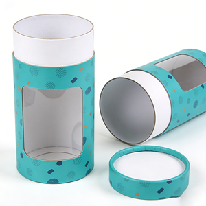Visual <b>Window</b> Paper Tube, Eco Friendly Transparent <b>Window</b> Paper Cylinder for Tea Food Cosmetic Gift Packaging - Product Image 2