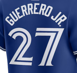 도매 저지 맞춤형 토론토 미국 팀 스포츠웨어 티셔츠 남여 공용 맞춤형 저렴한 스티치 야구 저지 #27 게레로 주니어 - Product Image 3