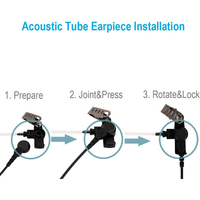 Ecouteur à fil unique Commountain Compatible pour les radios Baofeng Kenwood NX TK Series BTECH Retevis Radios Casque à tube acoustique