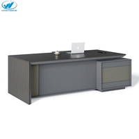Bureau de direction de luxe moderne en bois, design de panneaux, bureau de direction, bureau de direction exécutif, directement de l'usine
