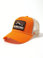 Gorra de béisbol de malla acrílica de 6 paneles con etiqueta impresa, estilo europeo-americano, para exteriores, pesca, protección solar, unisex, para parejas