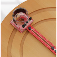Outils de menuiserie améliorés 3 en 1 Guide rond de fraisage Cercle de toupie pour le travail du bois Gabarit de menuiserie Cercle de coupe Localisateur de perceuse
