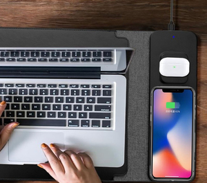 IStapromo Gifts <b>16</b>-inch Waxed Leather Laptop Sleeve 15W Dual Wireless Charging Magnetic Charging PD High-End <b>Birthday</b> Gift Whole - Product Image 5