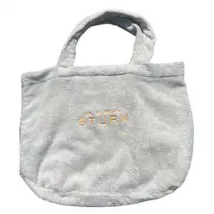 Wholesale 100%Cotton Custom Logo Embossed Jacquard Terry Towel Bag