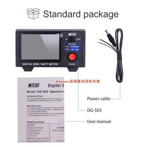 NISSEI DG-503 Digital Standing Wave Ratio (SWR) Meter with Large Display, 1.6 To 60MHz / 125 To 525MHz L654 - Product Image 5