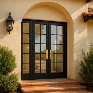 Porta a Battente Francese in Alluminio <span class=keywords><strong>di</strong></span> Lusso <span class=keywords><strong>per</strong></span> Architettura, con 15 Vetri, Griglia <span class=keywords><strong>di</strong></span> <span class=keywords><strong>Sicurezza</strong></span>, Design Insonorizzato <span class=keywords><strong>per</strong></span> Balcone Villa - Vendita all'Ingrosso - Product Image 1