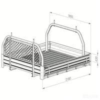 Plateau de camionnette en aluminium à plancher plat