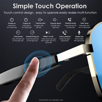 Lunettes intelligentes bluetooth Audio Lunettes de soleil sans fil TWS Lunettes de soleil Écouteurs forts Double puce pour les appels Musique Rechargeable