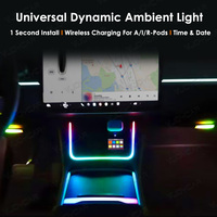2025 pièces de Modifications de voiture Console centrale chargeur sans fil de lumière ambiante pour accessoires Tesla modèle 3 Y