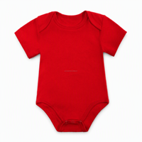 Body de Bebé al por Mayor OEM, 100% Algodón, Manga Corta, con Botones a Presión, para Recién Nacidos, Unisex, Liso