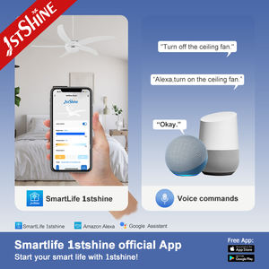 Ventilateur de plafond 1stshine télécommande moteur DC 5 pales en contreplaqué ventilateur plafonnier - Product Image 6