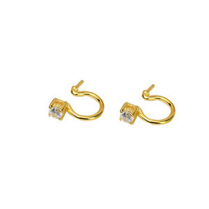 Boucles d'oreilles pour femme en argent S925, style simple, petit crochet d'oreille, personnalisées, avec 5-6 perles en cage, accessoires de bricolage, support vide de 3 mm - Product Image 5