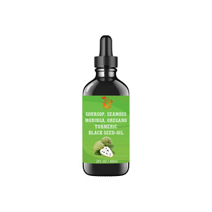 Aceite Líquido de Guanábana, Algas Marinas, Moringa, Orégano, Cúrcuma y Semilla Negra en Gotas, Favorece la Digestión Saludable y Refuerza la Función Inmunitaria - Product Image 1