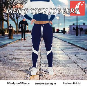 Men's Casual 100% Cotton Fleece/Terry Sweatpants <b>Set</b> Solid Color Mid Waist Drawstring Jogging Streetwear Eco-Friendly Breathable - Product Image 2