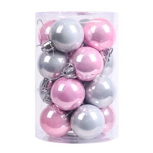 ลูกบอลตกแต่งต้นคริสต์มาสทรงกลม ขนาด 4/6/8/10 ซม. ทำจากพลาสติก 5 สี พิมพ์ลายด้วยเครื่องจักร ผลิตภัณฑ์จากโรงงานโดยตรง - Product Image 1