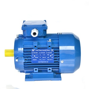 Motor de CA trifásico de 2 polos, 1.1KW, 380V, IP55, con carcasa de aluminio de 80mm, estándar IEC, marca IE1. - Product Image 4