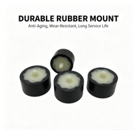 Blocs amortisseurs en caoutchouc NR personnalisés, supports isolants de vibrations antidérapants, roues en caoutchouc moulées pour équipements de machinerie