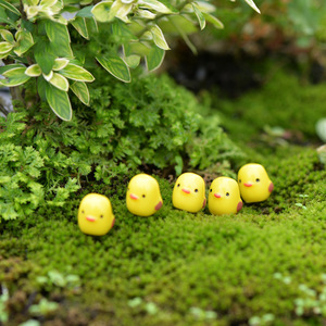 Miniatura de Pollo Amarillo para Decoración de Paisajes, Adorno de Jardín para Exhibición de Plantas Suculentas en Botellas Ecológicas - Product Image 1