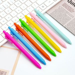 ปากกาลูกลื่นพลาสติกแบบกด 10 ด้าม ขายส่ง พิมพ์โลโก้ตามสั่ง หลายสี หัวปากกาแบบกด ยางนุ่ม - Product Image 1